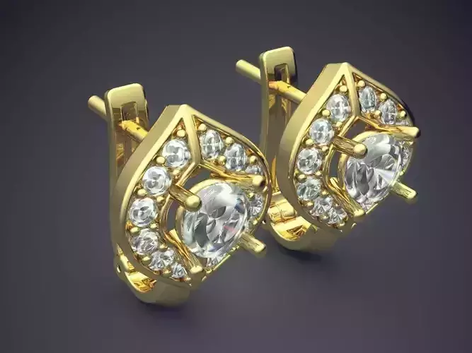 Earrings With Diamonds CAD-4700