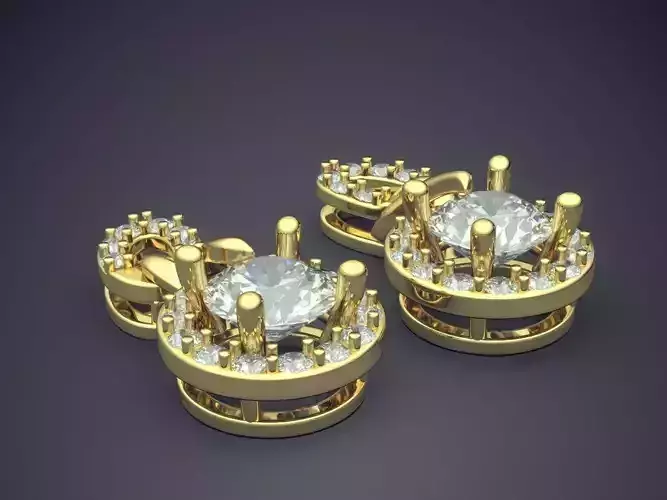 Earrings With Diamonds CAD-4701