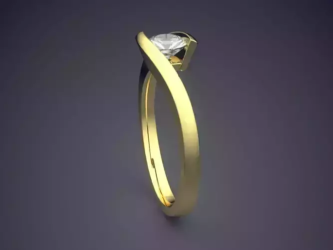 Ring With Diamond CAD-4684