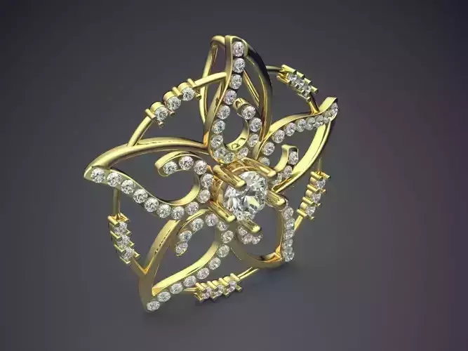 Unique Pendant With Diamonds CAD-4694 3D print model