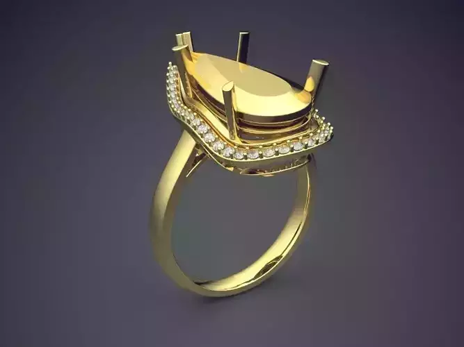 Unique Ring CAD-4677 3D print model