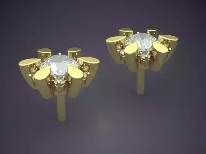 Earrings With Diamonds CAD-4676