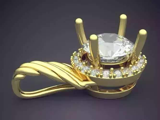 Pendant With Diamonds CAD-4674