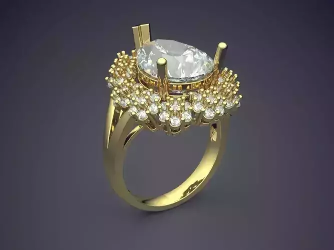 Ring With Diamonds CAD-4675