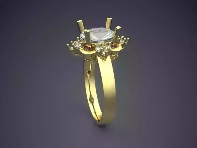 Ring With Diamonds CAD-4671