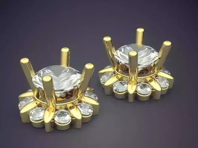 Earrings With Diamonds CAD-4670