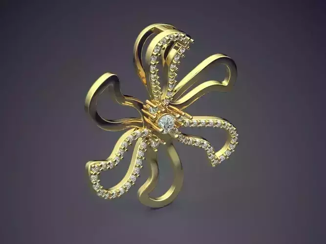 Pendant With Diamonds CAD-4679 3D print model