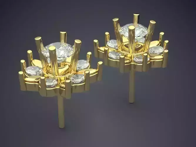 Earrings With Diamonds CAD-4661