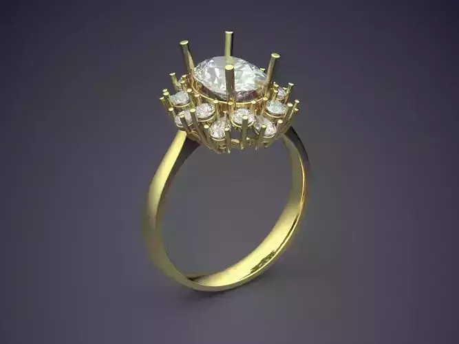 Ring With Diamonds CAD-4653