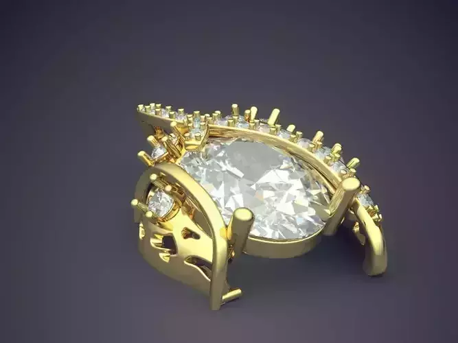 Pendant With Diamonds CAD-4654 3D print model