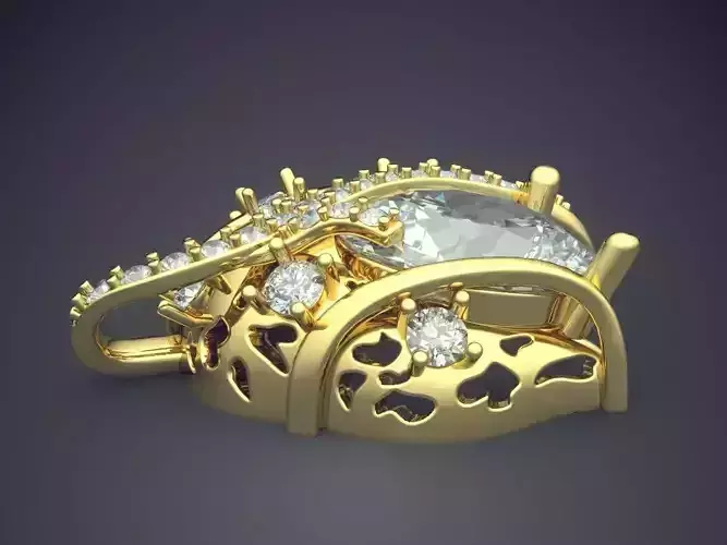 Pendant With Diamonds CAD-4654