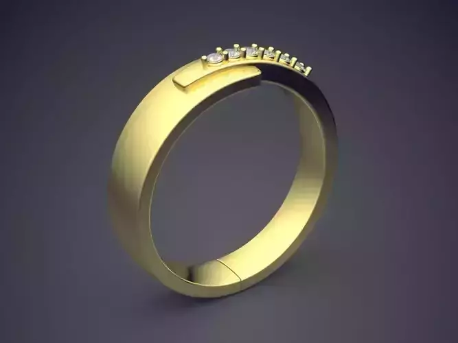 Ring With Tiny Diamonds CAD-4646 3D print model