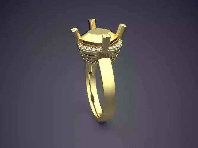 Ring With Big Ornament On Top CAD 4642