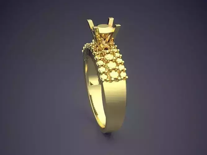 Ring With A Lot Of Diamonds On Top CAD 4636
