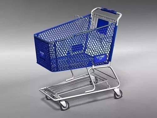 shopping cart wallmart 3D model_0