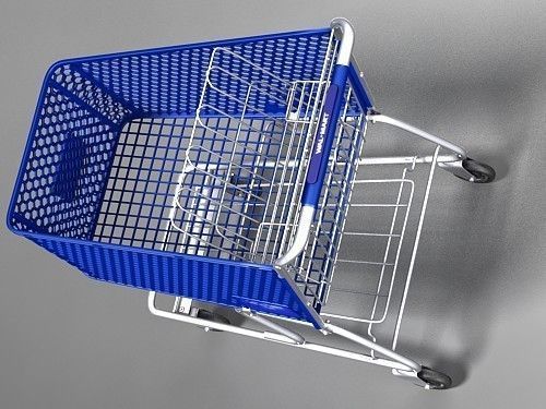 shopping cart wallmart 3D model_1