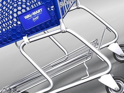 shopping cart wallmart 3D model_2