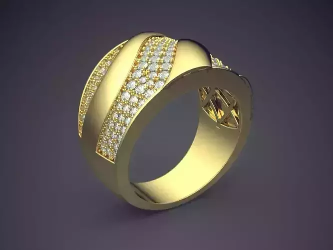 Thick Ring Covered In Ornaments CAD 4638 3D print model