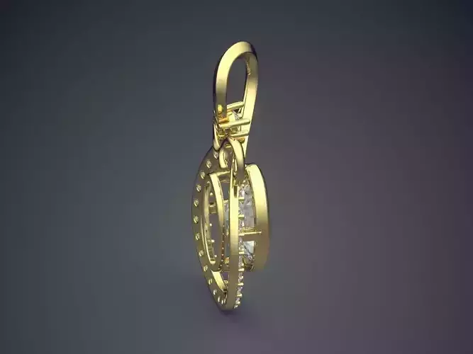 Pendant With Diamonds On The Side CAD 4632