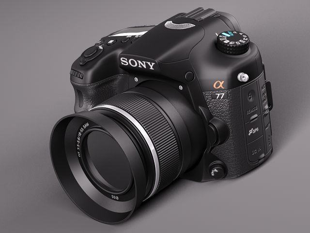 sony alpha 77 3D model