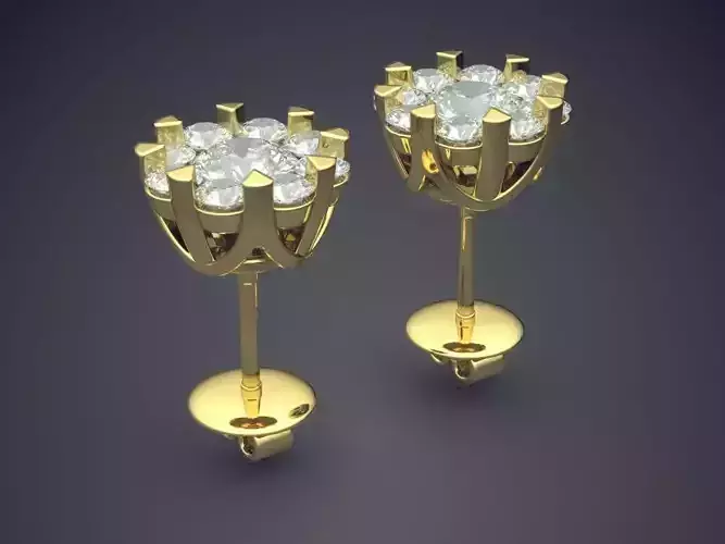 Earrings With Diamonds CAD-4615