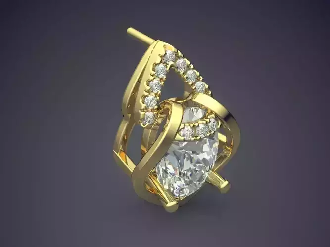 Brooch With Diamonds CAD-4613 3D print model