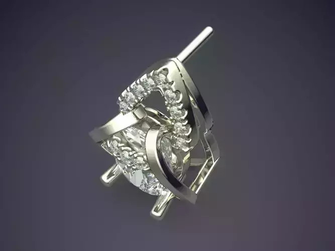 Brooch With Diamonds CAD-4613