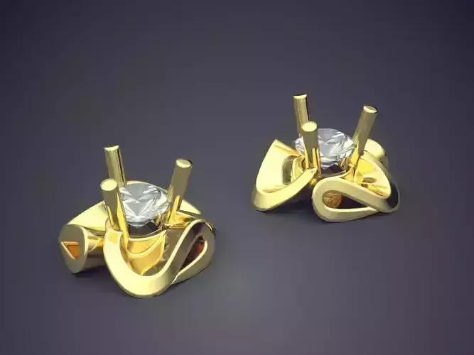 Earrings With Diamonds CAD-4610
