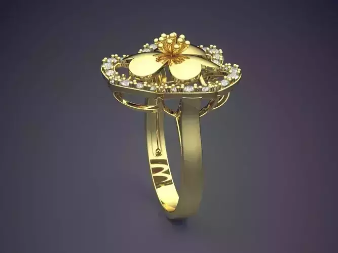 Ring With Diamonds CAD-4611