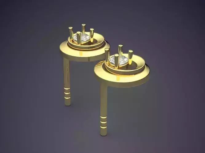 Earrings With Diamond CAD-4606