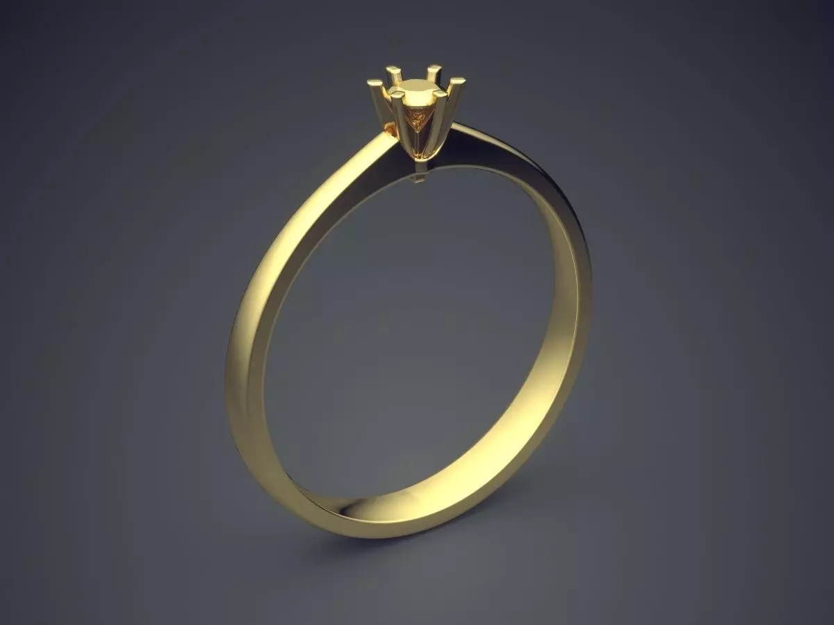 Very Simple Ring With Small Ornament CAD 4582 3D print model
