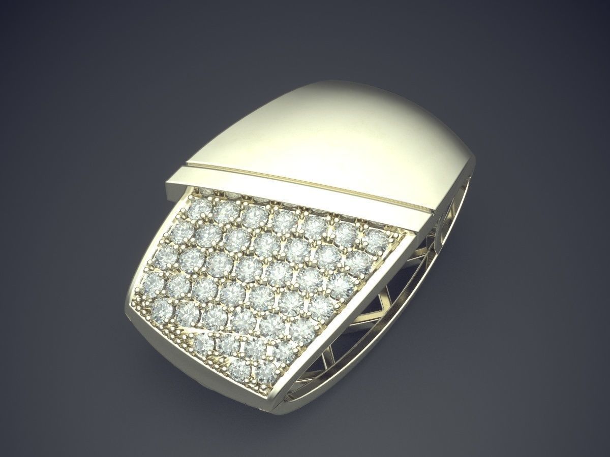 Interesting Jewelry Piece With Small Diamonds CAD 4581 3D print model_1