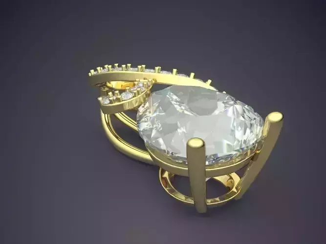 Luxury Brooch With Huge Diamond CAD 4570