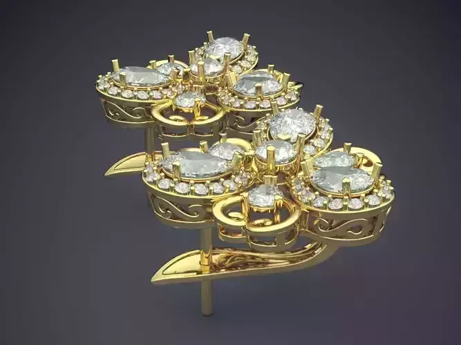 Very Luxurious Earrings Full Of Diamonds CAD 4572