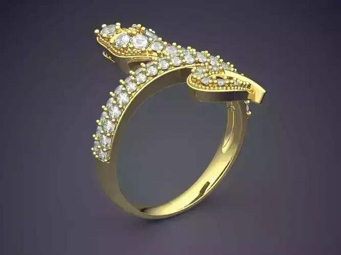 Luxury Ring With Small Diamonds On The Side CAD 4571 3D print model