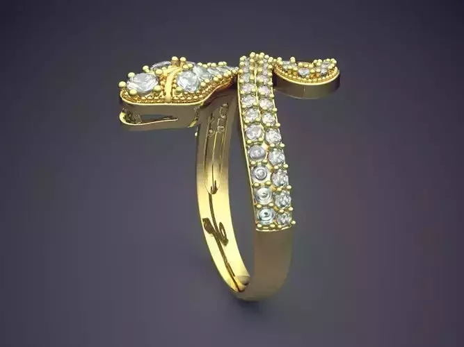 Luxury Ring With Small Diamonds On The Side CAD 4571