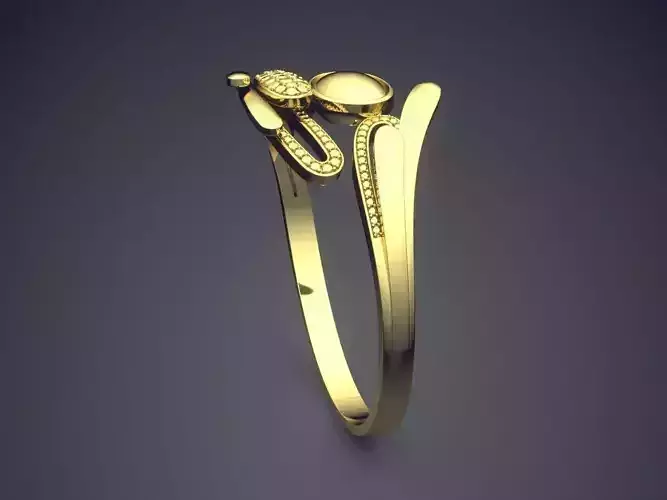 Small Ring With Complex Ornament CAD 4564