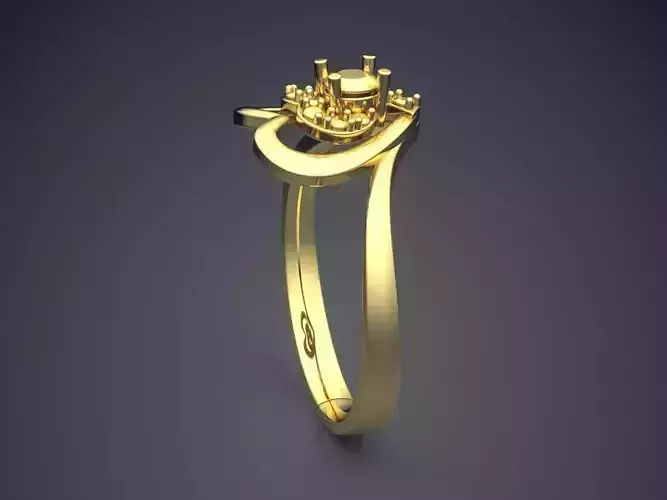 Ring With Heart Shaped Ornament On Top CAD 4558