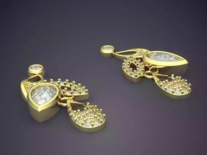 Earrings With Diamond CAD 4556