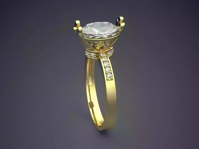 Luxury Ring With Oval Diamond CAD 3996