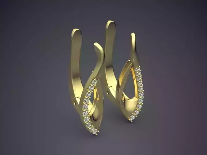 Clipping Earrings With Small Diamonds CAD 3986