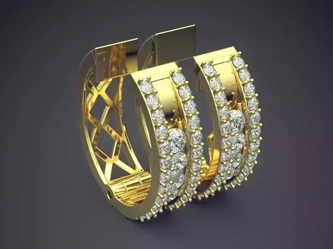 Clipping Earrings Covered In Diamonds CAD 3982