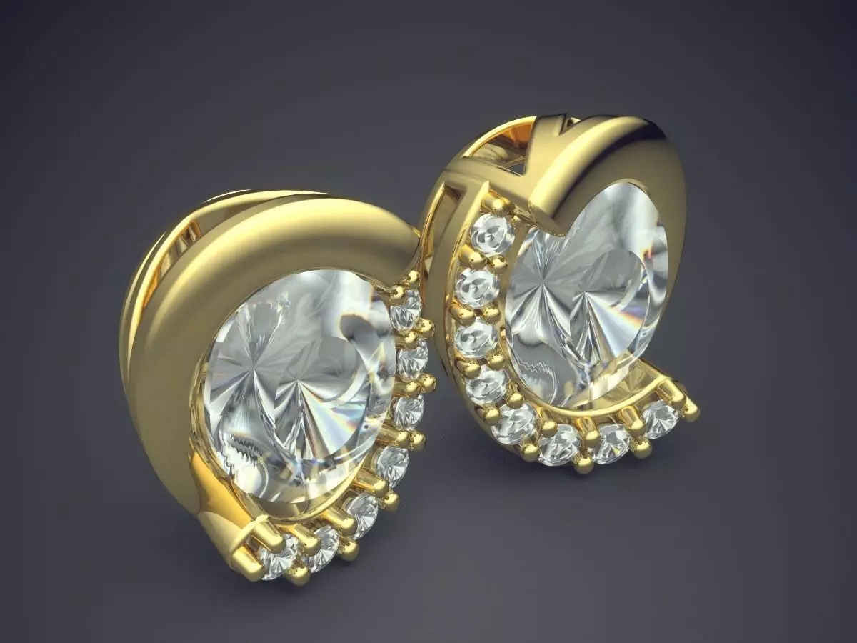 Jewelry Pieces With Diamonds CAD 3968 3D print model_0