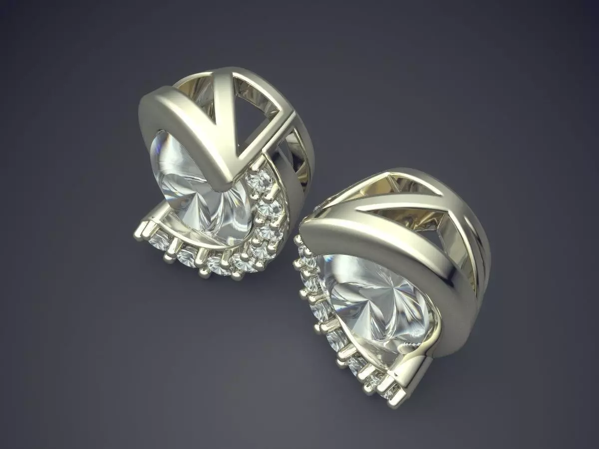 Jewelry Pieces With Diamonds CAD 3968 3D print model_1