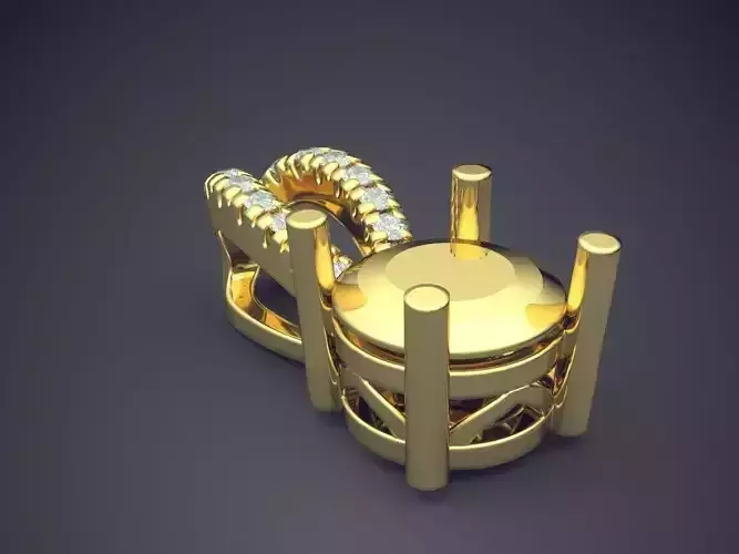 Pendant With Simple Ornament CAD 3964