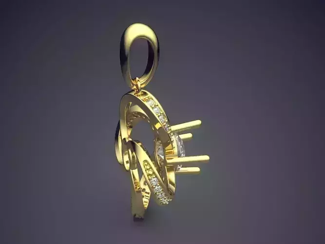 Pendant With Complex Hanging Ornament CAD 3966