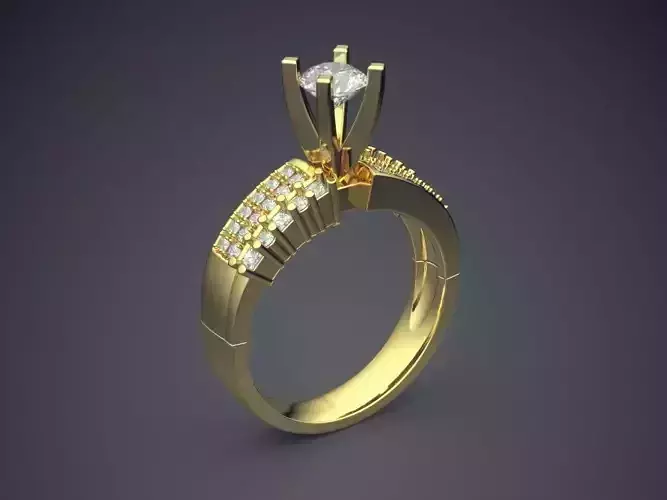 Big Ring With Diamonds On The Side CAD 3963