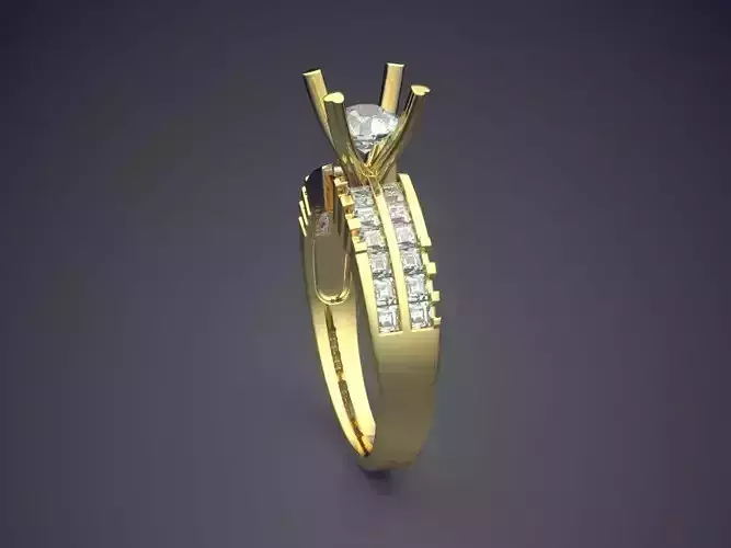 Ring With Diamonds On The Sides CAD 3961