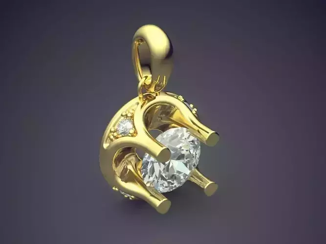 Pendant With Diamonds CAD-3944 3D print model