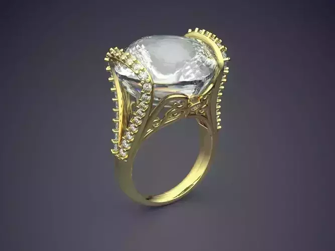 Ring With Diamonds CAD-3945